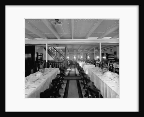 Third Class Dining Saloon on the 'Balmoral Castle' (1910) by Bedford Lemere & Co.