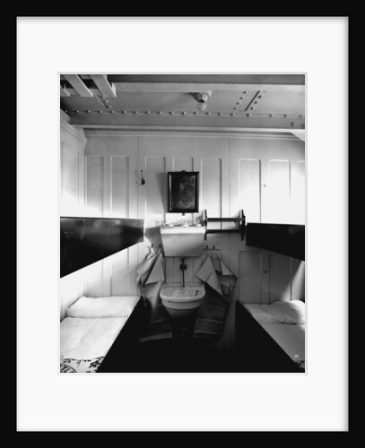 Third Class cabin on the 'Balmoral Castle' (1910) by Bedford Lemere & Co.