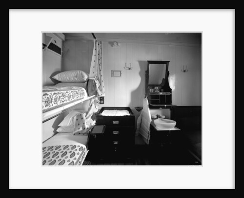 First Class stateroom on the 'Balmoral Castle' (1910) by Bedford Lemere & Co.