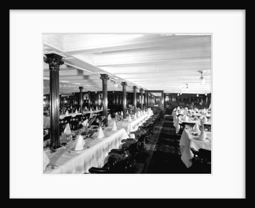 First Class Dining Saloon on the 'Saxonia' (1900) by Bedford Lemere & Co.