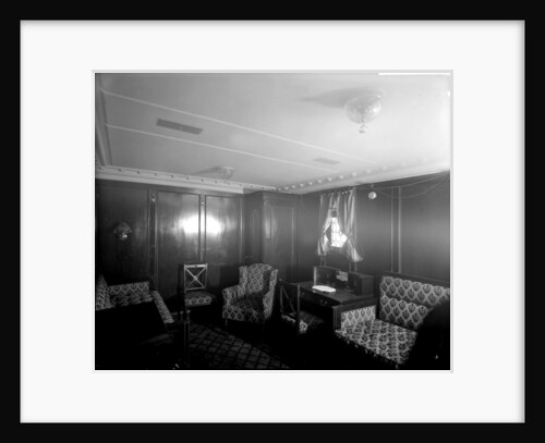 First Class cabin de luxe on the 'Royal George' (1907) by Bedford Lemere & Co.