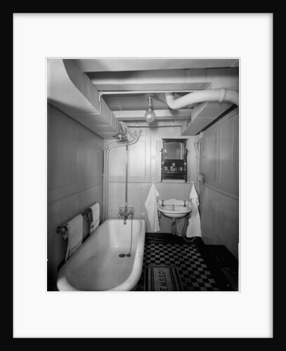 First Class bathroom on the 'Royal George' (1907) by Bedford Lemere & Co.