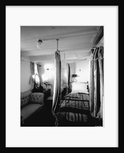 Duchess of Connaught's Bedroom on the 'Empress of Ireland' (1906) by Bedford Lemere & Co.