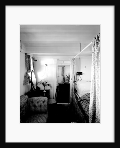 Duchess of Connaught's Bedroom on the 'Empress of Ireland' (1906) by Bedford Lemere & Co.