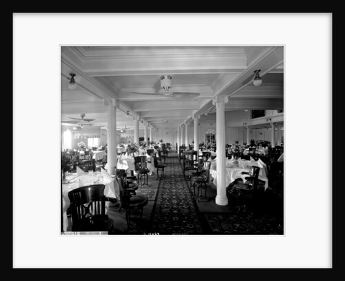 First Class Dining Saloon on the 'Orama' (1911) by Bedford Lemere & Co.