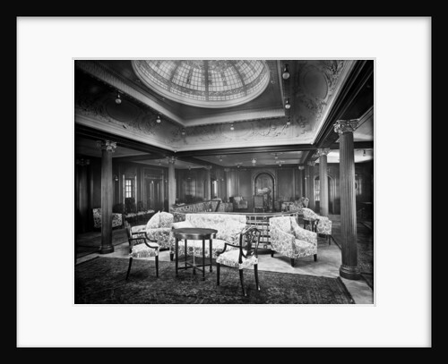 First Class Lounge on the 'Orama' (1911) by Bedford Lemere & Co.