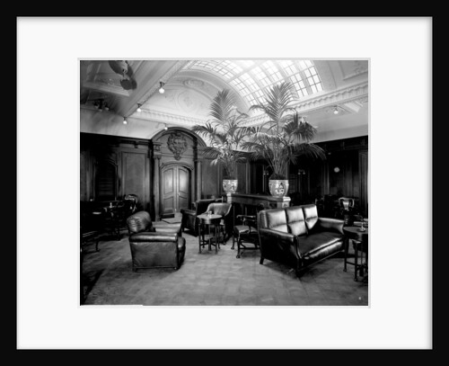 First Class Smoking Room on the 'Orama' (1911) by Bedford Lemere & Co.