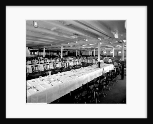 Third Class Dining Saloon on the 'Orama' (1911) by Bedford Lemere & Co.