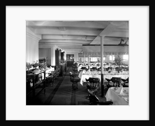 Second Class Dining Saloon on the 'Orama' (1911) by Bedford Lemere & Co.