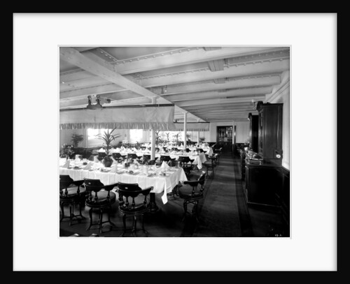 Second Class Dining Saloon on the 'Orama' (1911) by Bedford Lemere & Co.