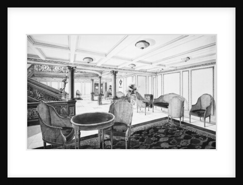 First Class Restaurant Reception Room on the 'Titanic' (1912) by Bedford Lemere & Co.
