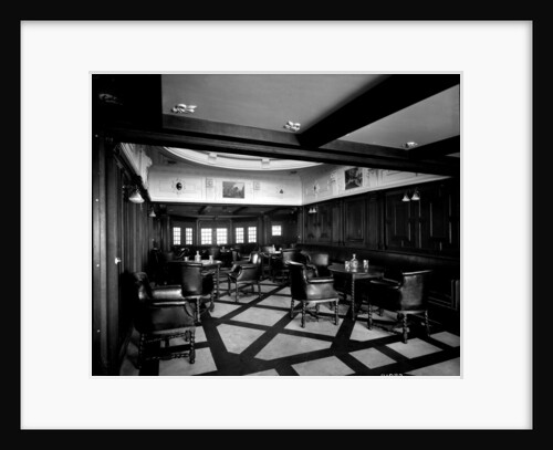 First Class Smoking Room on the 'Indarra' (1912) by Bedford Lemere & Co.
