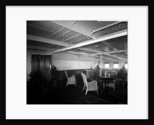 First Class Verandah Cafe on the 'Indarra' (1912) by Bedford Lemere & Co.