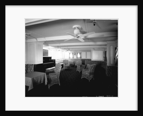 Second Class Music Room on the 'Indarra' (1912) by Bedford Lemere & Co.