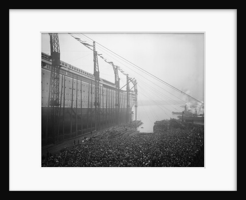Aquitania' (1914) moving down the ways by Bedford Lemere & Co.