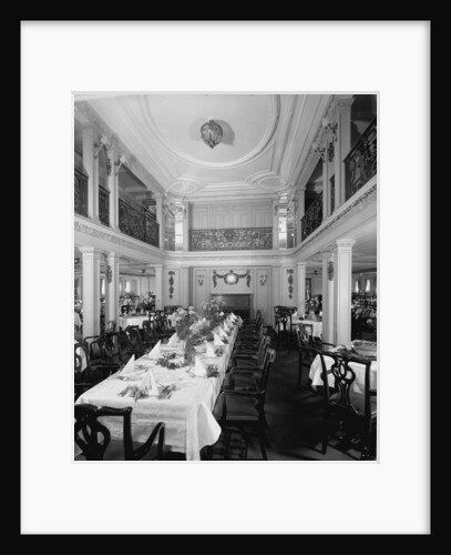 First Class Dining Saloon on the 'Empress of Asia' (1913) by Bedford Lemere & Co.