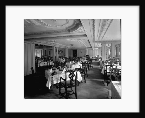 First Class Dining Saloon on the 'Empress of Asia' (1913) by Bedford Lemere & Co.