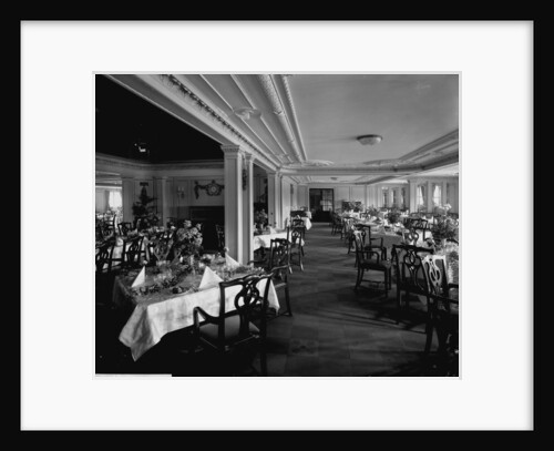 First Class Dining Saloon on the 'Empress of Asia' (1913) by Bedford Lemere & Co.