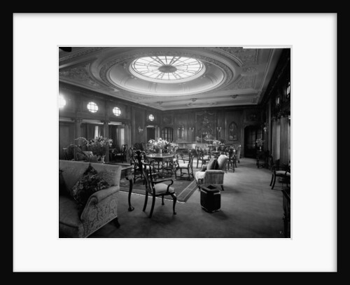 First Class Lounge on the 'Empress of Asia' (1913) by Bedford Lemere & Co.