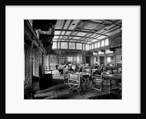 First Class Smoking Room on the 'Empress of Asia' (1913) by Bedford Lemere & Co.