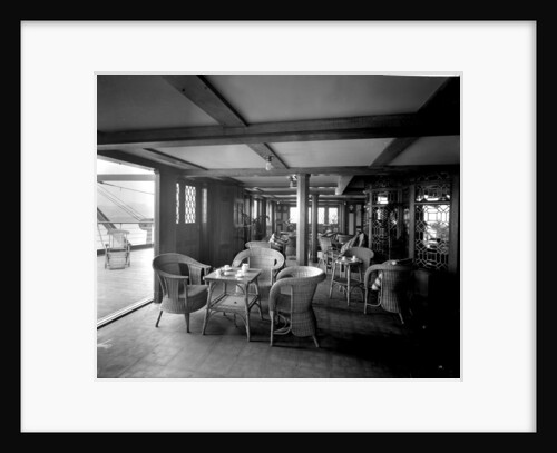 First Class Verandah Cafe on the 'Empress of Asia' (1913) by Bedford Lemere & Co.
