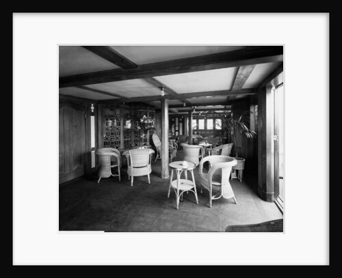First Class Verandah Cafe on the 'Empress of Asia' (1913) by Bedford Lemere & Co.