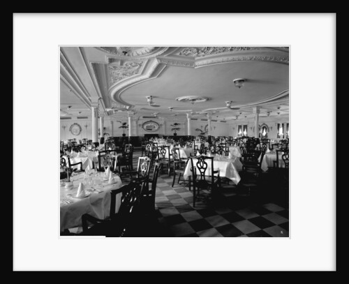 First Class Dining Saloon on the 'Llandovery Castle' (1914) by Bedford Lemere & Co.