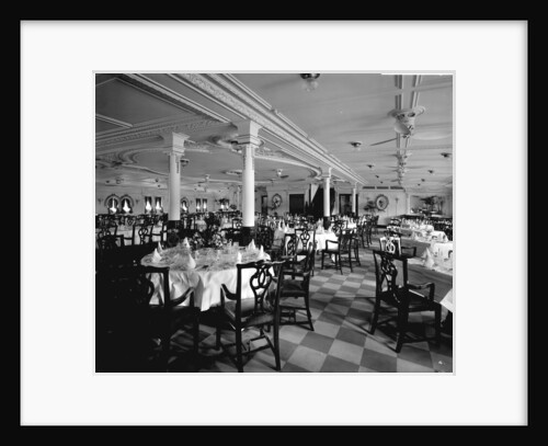 First Class Dining Saloon on the 'Llandovery Castle' (1914) by Bedford Lemere & Co.