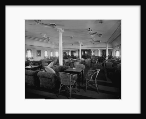 First Class Lounge on the 'Llandovery Castle' (1914) by Bedford Lemere & Co.