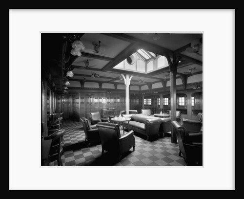 First Class Smoking Room on the 'Llandovery Castle' (1914) by Bedford Lemere & Co.