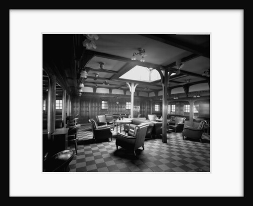 First Class Smoking Room on the 'Llandovery Castle' (1914) by Bedford Lemere & Co.