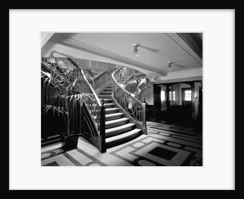 First Class Entrance Hall on the 'Llandovery Castle' (1914) by Bedford Lemere & Co.