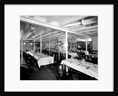 Third Class Dining Saloon on the 'Llandovery Castle' (1914) by Bedford Lemere & Co.