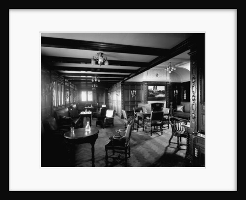 First Class Smoking Room on the 'Orduna' (1914) by Bedford Lemere & Co.