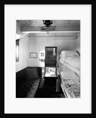 Second Class stateroom on the 'Orduna' (1914) by Bedford Lemere & Co.