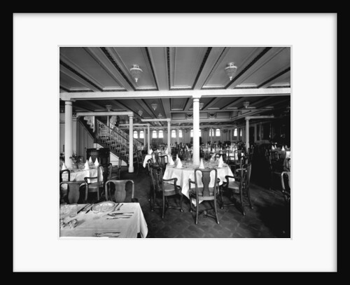 First Class Dining Saloon on the 'Orduna' (1914) by Bedford Lemere & Co.