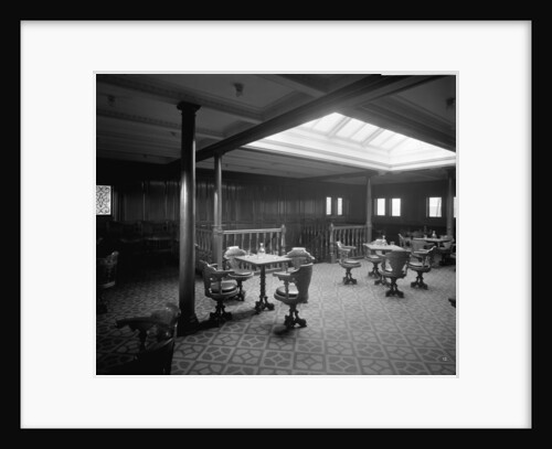 Second Class Smoking Room on the 'Orduna' (1914) by Bedford Lemere & Co.
