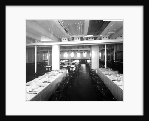 Intermediate Dining Room on the 'Orduna' (1914) by Bedford Lemere & Co.