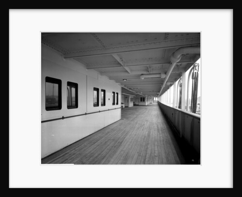 First Class Promenade on the 'Orduna' (1914) by Bedford Lemere & Co.