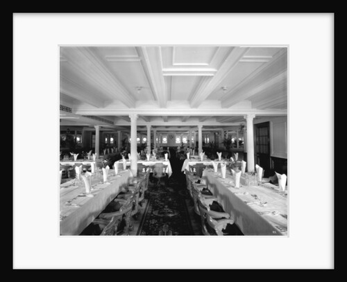 Second Class Dining Saloon on the 'Orduna' (1914) by Bedford Lemere & Co.