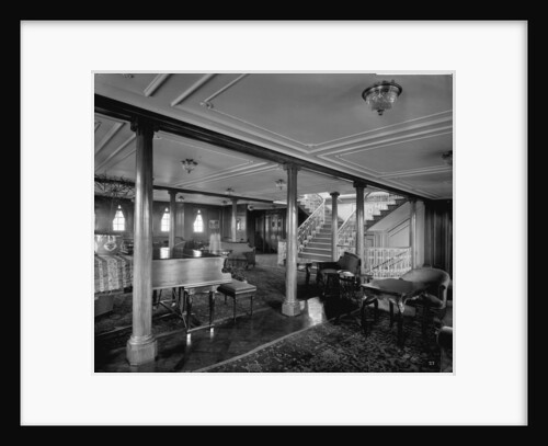 First Class Lounge on the 'Orduna' (1914) by Bedford Lemere & Co.