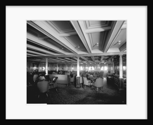 Second Class Library on the 'Olympic' (1911) by Bedford Lemere & Co.