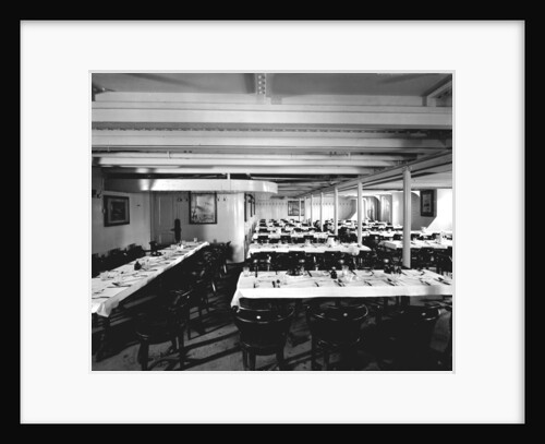 Third Class Dining Saloon on the 'Olympic' (1911) by Bedford Lemere & Co.