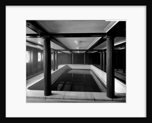 First Class Swimming Bath on the 'Aquitania' (1914) by Bedford Lemere & Co.