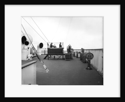 Flying Bridge on the 'Aquitania' (1914) by Bedford Lemere & Co.