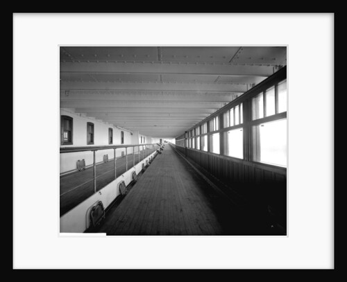 First Class Promenade on the 'Aquitania' (1914) by Bedford Lemere & Co.