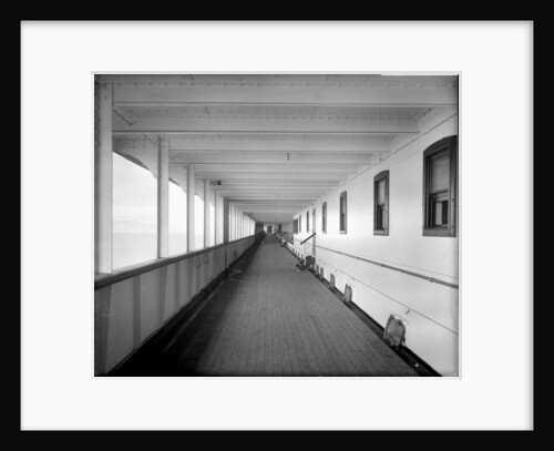 First Class Promenade on the 'Aquitania' (1914) by Bedford Lemere & Co.