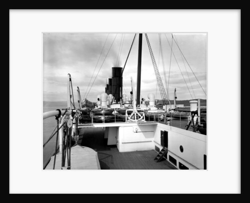 View from the Docking Bridge on the 'Aquitania' (1914) by Bedford Lemere & Co.