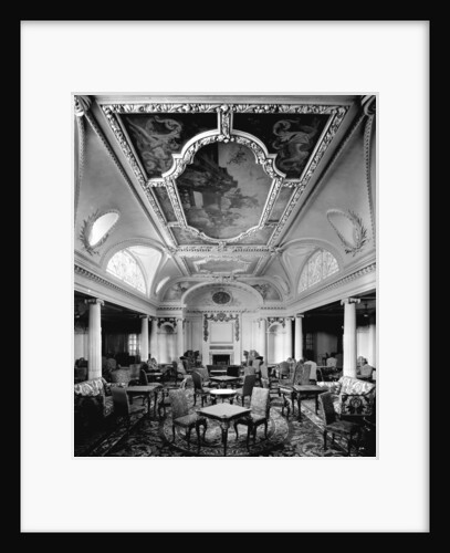 First Class Lounge on the 'Aquitania' (1914) by Bedford Lemere & Co.