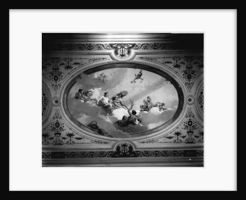 Decorative painting above the First Class Dining Saloon on the 'Aquitania' (1914) by Bedford Lemere & Co.